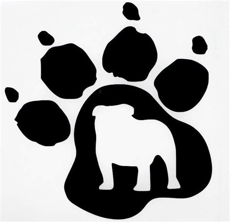 Bulldog Paw Print Car Truck Funny Window Vinyl Decal Sticker Choose Color | Pet paw print, Dog ...