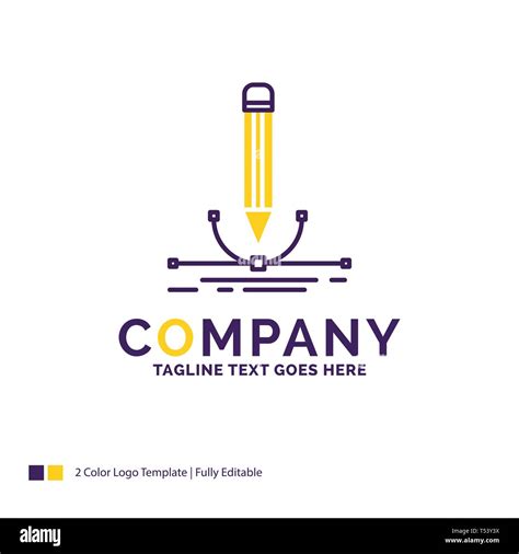 Company Name Logo Design For illustration, design, pen, graphic, draw. Purple and yellow Brand ...