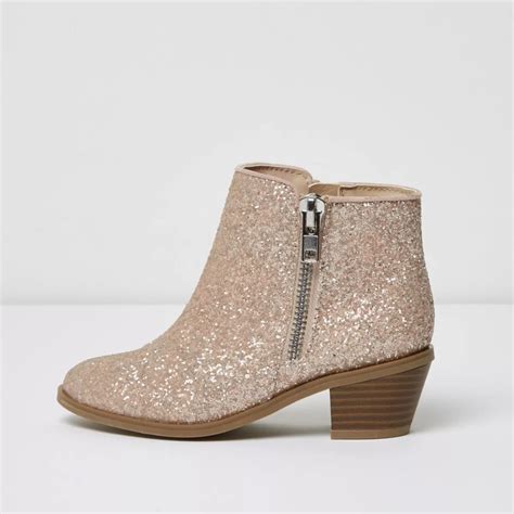 Girls pink glitter ankle boots - Partywear - Sale - girls