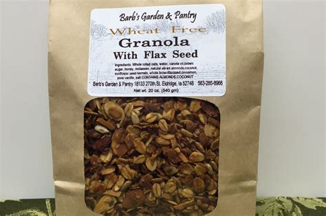 Wheat Free Granola with Flax Seed - Barb's Garden & PantryBarb's Garden ...