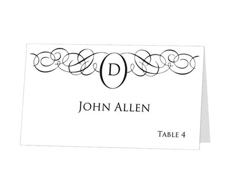 Avery Place Card Template INSTANT DOWNLOAD Escort Card by 43Lucy