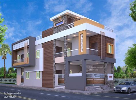 Corner house elevation design 2022 in 2022 | New modern house, House ...