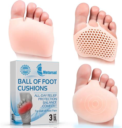 Amazon.com: Metatarsal Ball of Foot Cushion Pads, High Heel Inserts Pads, Forefoot Pain Relief ...