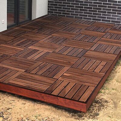 Interlocking Wooden Click Deck Decking Tiles Outdoor Balcony Wood Patio ...