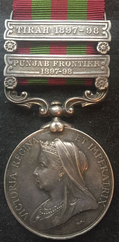 INDIA GENERAL SERVICE MEDAL 1896. (TIRAH 1897-98 & PUNJAB FRONTIER 1897 ...