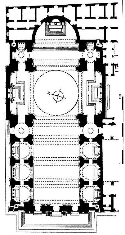 Church of Il Gesu - by Vignola, floor plan | Arquitectura barroca, Fachada arquitectura ...