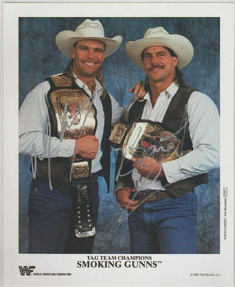 Smoking Gunns Billy & Bart Gunn Signed WWF Tag Team Champions Promo 8x10 Photo at Amazon's ...