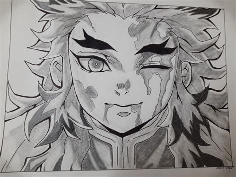 Kyojuro Rengoku | Easy drawings sketches, Anime drawing sketches, Anime canvas art