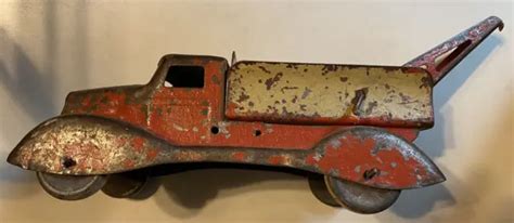 VINTAGE 1930'S MARX Pressed Steel Toy Wrecker Tow Truck (Parts Or Restore) $37.00 - PicClick