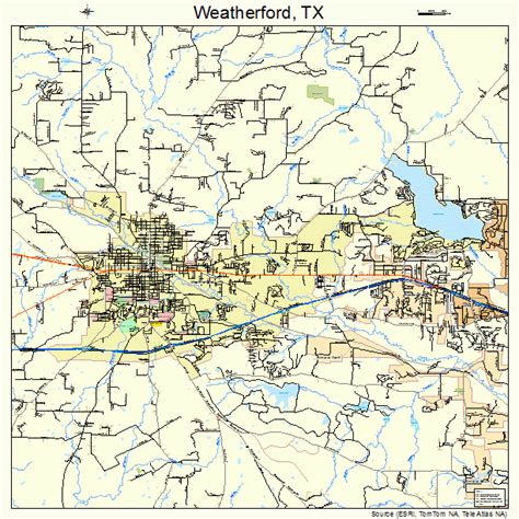 Weatherford Texas Street Map 4876864