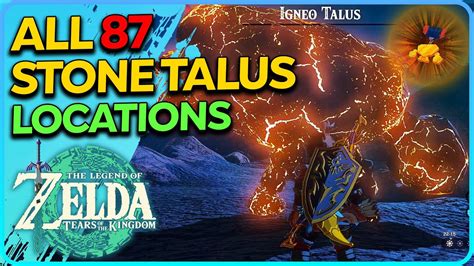 All 87 Stone Talus Locations Zelda Tears of the Kingdom - YouTube