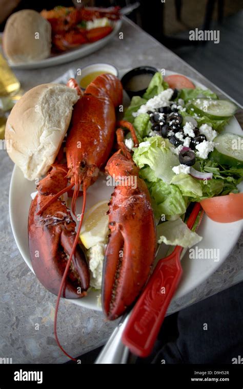 A cooked Shediac Lobster at the Sandbar restaurant in Shediac, New ...