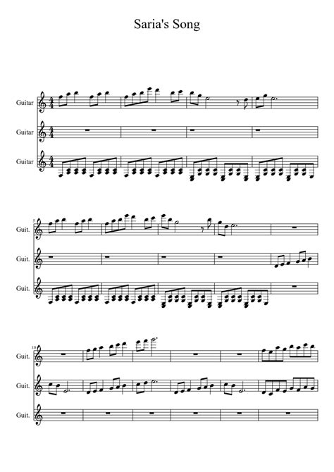 Saria's Song sheet music download free in PDF or MIDI