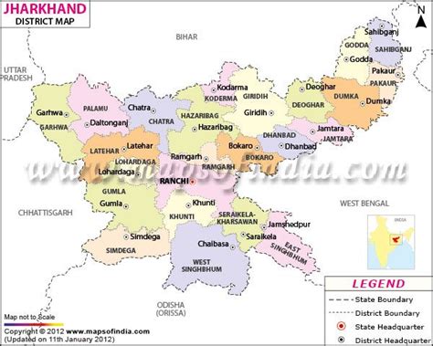 District Map of Jharkhand | Jharkhand, Map, India map