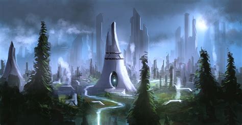 Temple | Futuristic city, Future city, Environment concept art