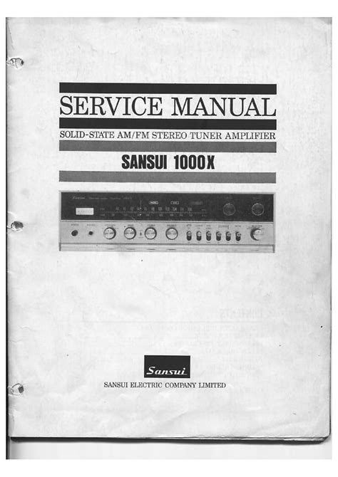 Free Audio Service Manuals - Free download Sansui 1000X Service Manual