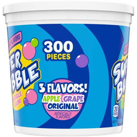 Super Bubble Apple Grape & Original Bubble Gum 300 Count, 300 ct - Fred Meyer