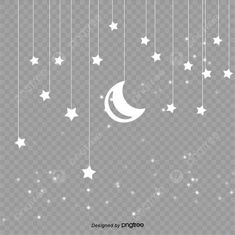 Moons And Stars White Transparent, Cartoon Moon And Stars, Moon And Stars Clipart, Cartoon ...