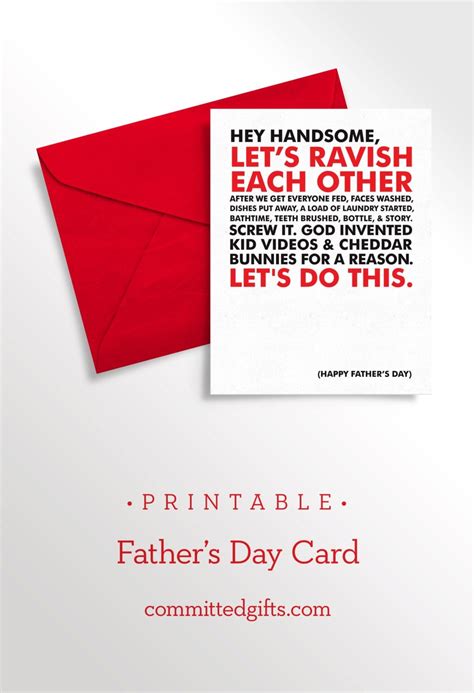 Printable Father's Day Card for Husband Card for Him