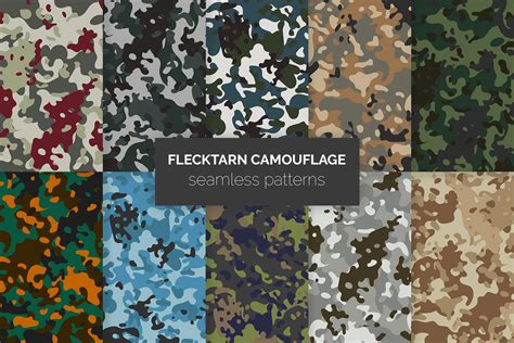 Flecktarn Camo Seamless Patterns (926441) | Patterns | Design Bundles