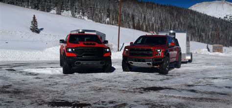 2021 Ram 1500 TRX vs. Ford F-150 Raptor Towing Test Shows Surprising ...