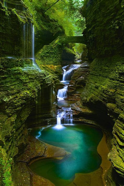 Rainbow Falls_Watkins Glen State Park | Waterfall, Beautiful places to visit, Beautiful waterfalls