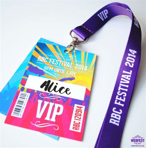 Corporate Event Festival Style Lanyards - wedfest - http://www.wedfest ...