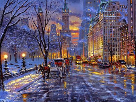 NYC Winter Scenes Wallpaper