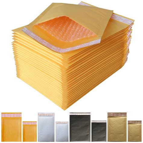 Padded Envelopes Yellow Kraft Bubble Mailers 10x13 (Usable Space 9.2"x13") Small Bubble ...