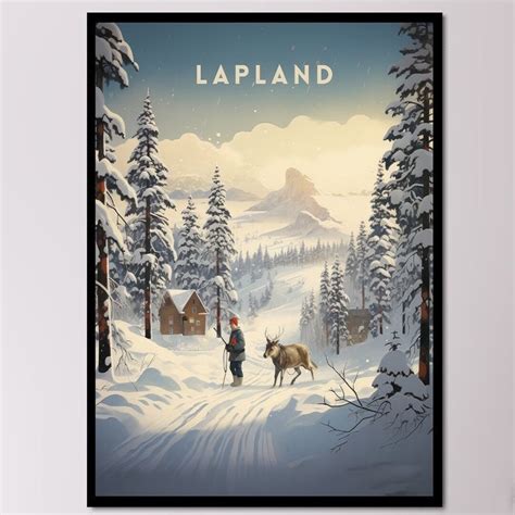 Lapland Travel, Lapland Poster, Finland Poster, Lapland Print, Finland ...