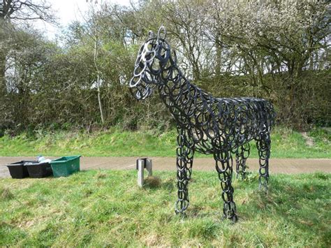 Horse art at Wilderhope Farm © Jeremy Bolwell cc-by-sa/2.0 :: Geograph Britain and Ireland