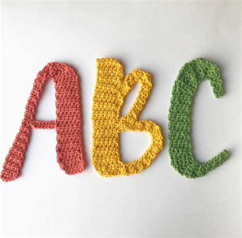 Cursive Alphabet Appliqué Sets For Crocheters, Lower & Upper Case ...