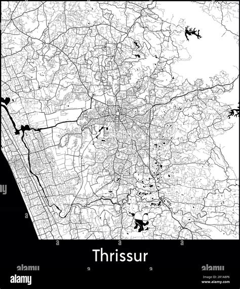 Thrissur map Stock Vector Images - Alamy