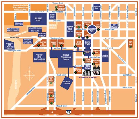 Indianapolis Downtown Map Printable