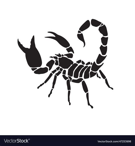 Scorpion silhouette Royalty Free Vector Image - VectorStock