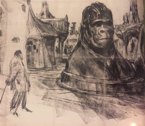 Concept drawings for PLANET OF THE APES (1968). | Planet of the apes, Concept art, Animation art