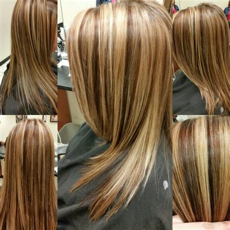 We did 2 blonde foils then 1 brown foil. The lowlights are 6wn colorsync, the hi… | Blonde hair ...