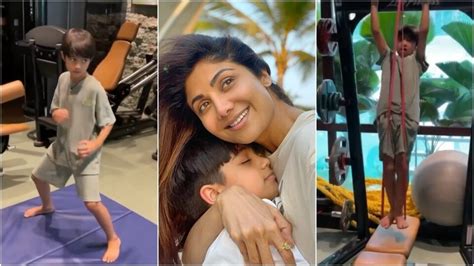 Shilpa Shetty's son Viaan sweats it out at gym, Shamita Shetty calls him her motivation | Health ...