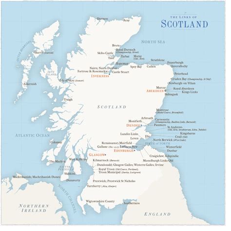 Map of golf courses in Scotland #newhousedesign #newhousemaps #newhouseinfographics #maps ...