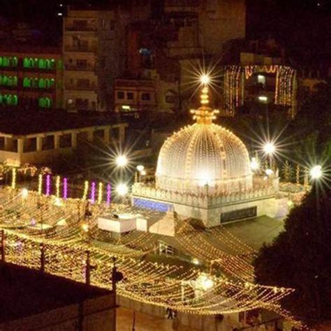 A picture of illuminated Ajmer Sharif Dargah