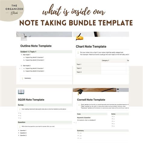 Let’s take a look inside the Notion note-taking bundle! 💫 Here are all the different note-taking ...