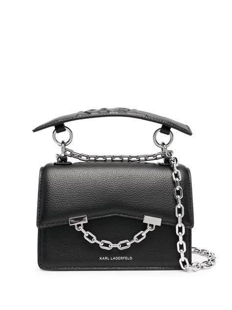 Karl Lagerfeld Mini Leather Crossbody Bag In Black | ModeSens