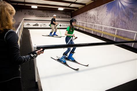 Inside ski training center uses SkiMachine - SkiMachine