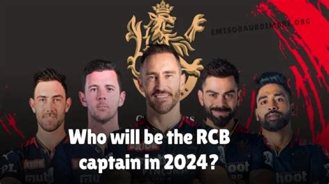 IPL 2024 RCB Captain: Who Is The Captain of Royal Challengers Bangalore ...