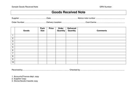 Image result for goods received note format download | Printable label ...