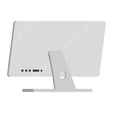 Monitor Back Vector Hd Images, White Computer Monitor Back View, Back ...