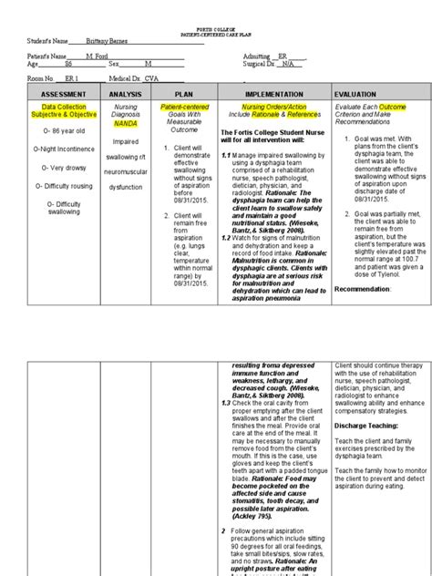 Nursing Care Plan Example - DocShare.tips