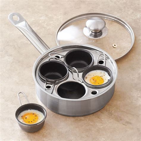 Demeyere Stainless Egg Poaching Pan, 4 cup | Sur La Table