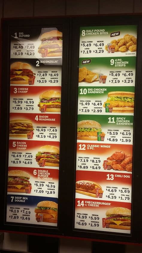 Checkers Menu Prices