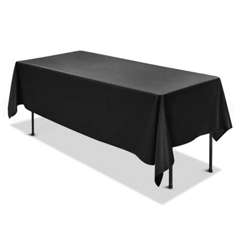 Tablecloth black rectangular 250 x 150cm Damask or linen – Hugo Party Hire